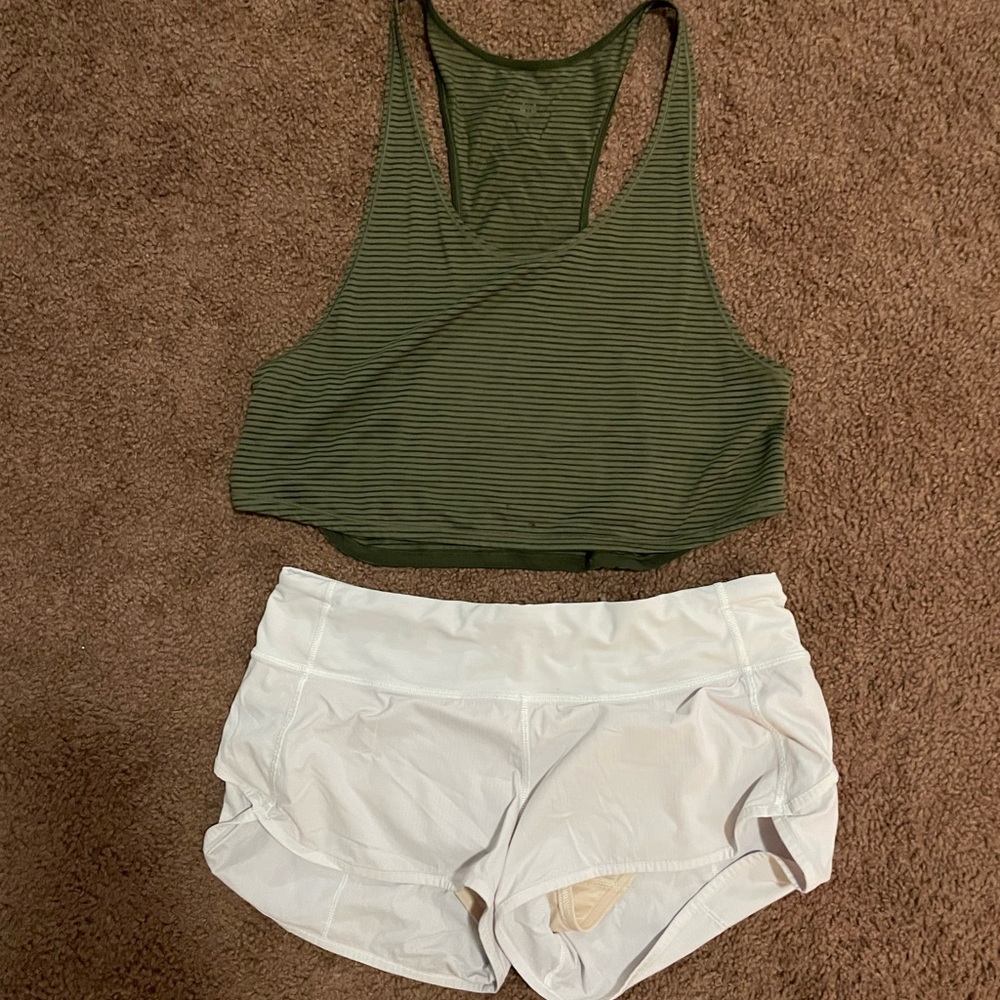 Lululemon tank and shorts